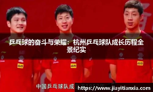 乒乓球的奋斗与荣耀：杭州乒乓球队成长历程全景纪实